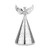 Laura Ashley Lit Silver Angel Ornament