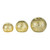 Laura Ashley Set of 3 Gold Crackle Glass Lit Ornament