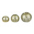 Laura Ashley Set of 3 Gold Crackle Glass Lit Ornament