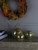 Laura Ashley Set of 3 Gold Crackle Glass Lit Ornament