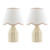 Aimee Twin Pack Table Lamp Taupe Ceramic With Shade