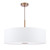 Isla 3 Light Pendant Antique Bronze and Ivory Shade 60cm