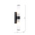 Lars 2 Light Bathroom Wall Light Matt Black and White Frosted Acrylic IP44