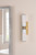Lars 2 Light Bathroom Wall Light Brushed Gold and White Frosted Acrylic IP44