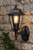 Lewis Outdoor Wall Light Matt Black and Glass IP44