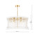 Loire 6 Light Pendant Natural Brass and Glass