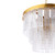 Moesha 6 Light Pendant Natural Brass and Ribbed Glass