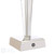 Eltham Rechargeable Table Lamp Crystal and Polished Nickel With Shade LED