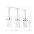 Eltham 3 Light Bar Pendant Polished Nickel and Glass
