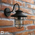 Audley End Stables Outdoor Wall Light Matt Black and Glass IP44