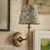 Apsley Rechargeable Wall Light Matt Antique Brass With Shade LED