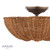 Braywick 2 Light Flush Satin Bronze and Rattan Shade