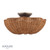 Braywick 2 Light Flush Satin Bronze and Rattan Shade