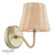 Elcot Rechargeable Wall Light Antique Brass With Rattan Shade LED