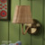Elcot Rechargeable Wall Light Antique Brass With Rattan Shade LED