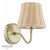 Elcot Rechargeable Wall Light Antique Brass With Rattan Shade LED