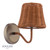 Elcot Rechargeable Wall Light Satin Bronze With Rattan Shade LED