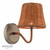 Elcot Rechargeable Wall Light Satin Bronze With Rattan Shade LED
