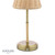 Elcot Rechargeable Table Lamp Antique Brass With Rattan Shade LED