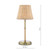 Elcot Rechargeable Table Lamp Antique Brass With Rattan Shade LED