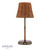 Elcot Rechargeable Table Lamp Satin Bronze With Rattan Shade LED