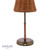 Elcot Rechargeable Table Lamp Satin Bronze With Rattan Shade LED