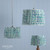 Folly Blue Cotton Tapered Drum Shade 25cm