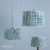 Folly Blue Cotton Tapered Drum Shade 30cm