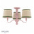 HarewoodHarewood 3 Light Semi-Flush Matt Pink With Shade 3 Light Semi-Flush Matt Pink With Shade