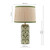 Highclere Table Lamp Green Ceramic and Antique Brass With Shade