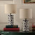 Highclere Twin Pack Table Lamp Blue Ceramic With Shade