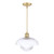 Laura Ashley Billham Pendant Matt Antique Brass and Ribbed Glass