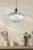 Laura Ashley Billham Pendant Matt Antique Brass and Ribbed Glass