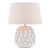 Laura Ashley Ingham Table Lamp White Ceramic and Brushed Silver With Shade
