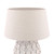 Laura Ashley Ingham Table Lamp White Ceramic and Brushed Silver With Shade