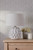 Laura Ashley Ingham Table Lamp White Ceramic and Brushed Silver With Shade
