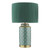 Laura Ashley Knipton Table Lamp Green Ceramic and Antique Brass With Shade