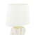 Laura Ashley Shell Table Lamp White Ceramic and Satin Chrome With Shade