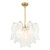 Laura Ashley Stannington 4 Light Pendant Matt Antique Brass and White Glass