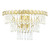 Laura Ashley Enid Wall Light Faceted Glass and Matt Antique Brass