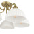 Laura Ashley Durford 5 Light Semi-Flush Matt Antique Brass and White Ceramic