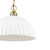 Laura Ashley Durford Large Pendant Matt Antique Brass and White