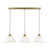 Laura Ashley Durford 3 Light Bar Pendant Matt Antique Brass and White Ceramic
