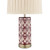 Laura Ashley Medlock Table Lamp Purple Ceramic and Antique Brass With Shade