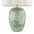 Laura Ashley Pashley Table Lamp Green Ceramic and Polished Chrome With Shade