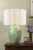 Laura Ashley Pashley Table Lamp Green Ceramic and Polished Chrome With Shade