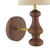 Laura Ashley Millbrook Wall Light Dark Wood and Industrial Brass With Shade