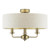 Laura Ashley Sorrento 3 Light Semi-Flush Matt Antique Brass With Natural Shade