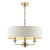 Laura Ashley Sorrento 3 Light Shadelier Matt Antique Brass With Natural Shade