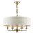 Laura Ashley Sorrento 6 Light Shadelier Matt Antique Brass With Natural Shade